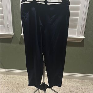 Blue Leggings with Textured Cotton Blend and Relaxed Fit